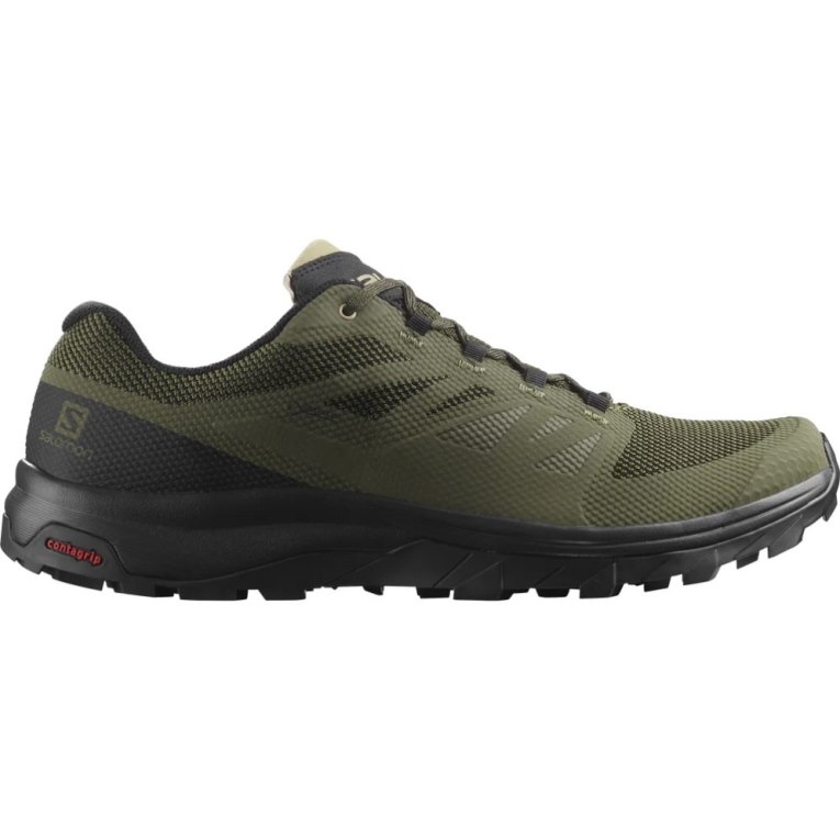 Salomon Outline GTX Men\'s Hiking Shoes Olive | 092-HQDBVR