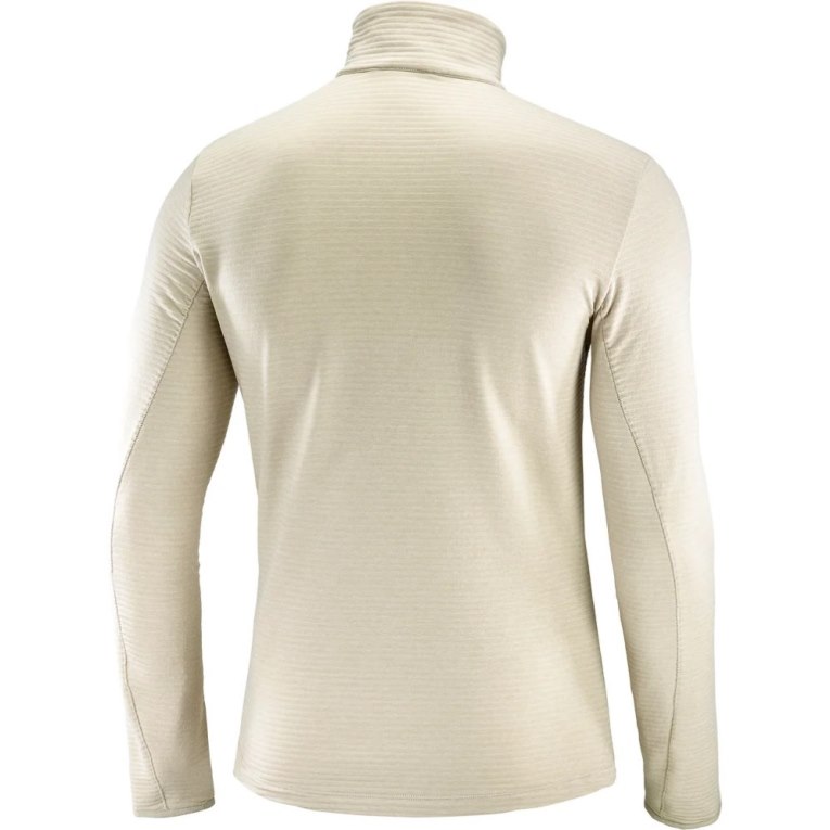 Salomon Outline Half Zip Men's Sweatshirt Cream | 415-GNBSVU