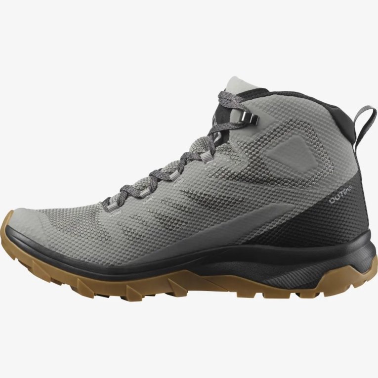 Salomon Outline Mid GTX Men's Hiking Boots Grey | 750-IBDAVL