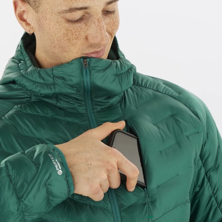 Salomon Outline Primaloft Men's Insulated Jackets Green | 043-JTQEIN