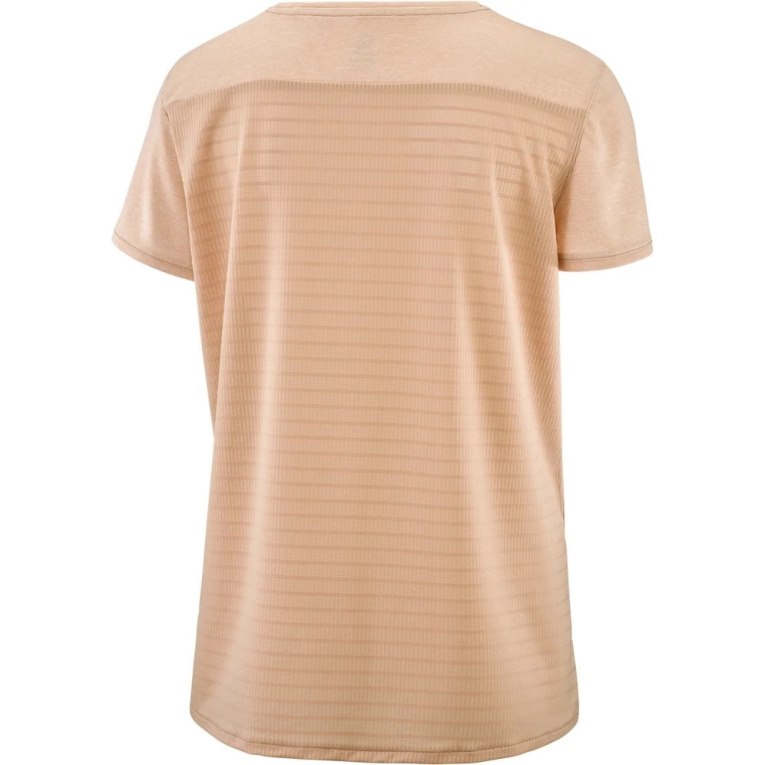 Salomon Outline Summer Short Sleeve Women's T-Shirts Coral | 105-YTZJAU