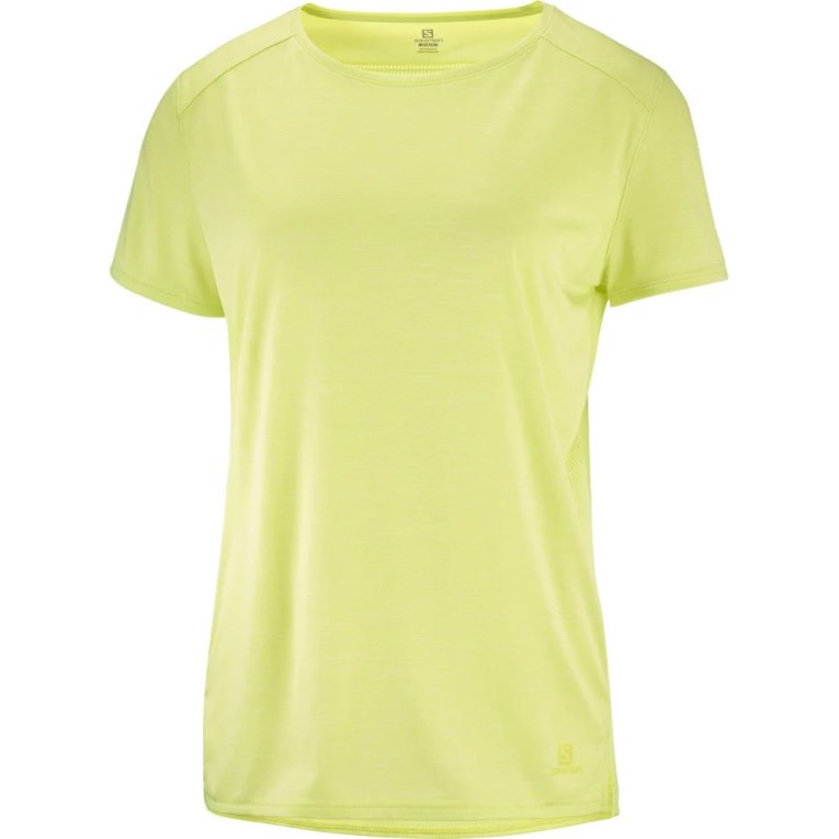 Salomon Outline Summer Short Sleeve Women's T-Shirts Lemon | 491-XGPVSC