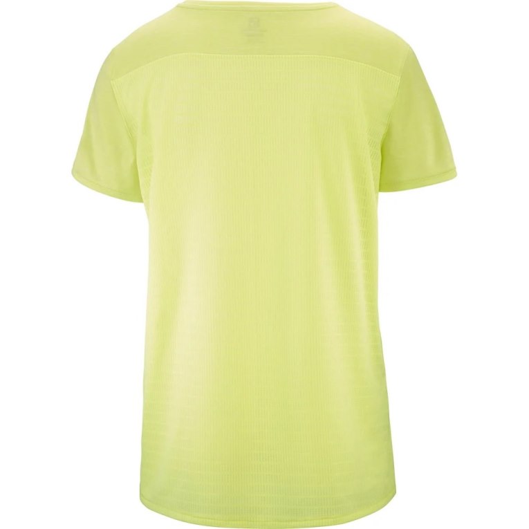 Salomon Outline Summer Short Sleeve Women's T-Shirts Lemon | 491-XGPVSC