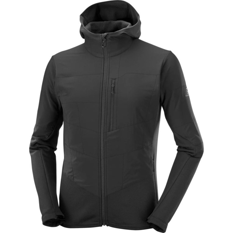 Salomon Outline Warm Hybrid Men's Jackets Black | 815-SWBRKU