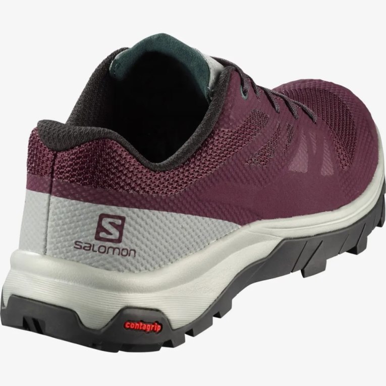 Salomon Outline Women's Hiking Shoes Burgundy | 675-SQGPDB