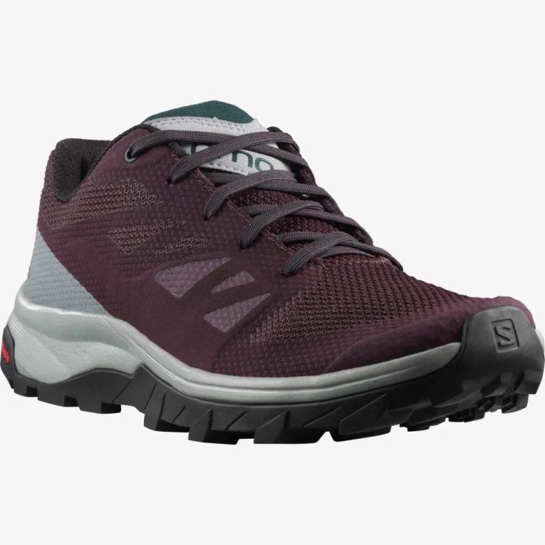 Salomon Outline Women's Hiking Shoes Burgundy | 675-SQGPDB