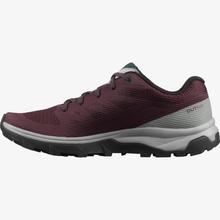 Salomon Outline Women's Hiking Shoes Burgundy | 675-SQGPDB