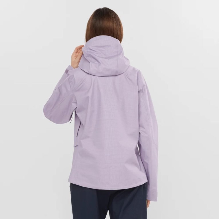 Salomon Outpeak GTX 3L Women's Shell Jackets Lavender | 460-CGJNWX