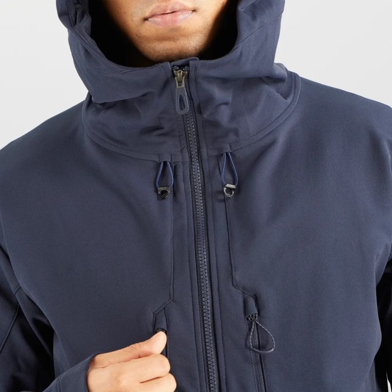 Salomon Outpeak Softshell Full Zip Men's Jackets Navy | 492-XOWJRF