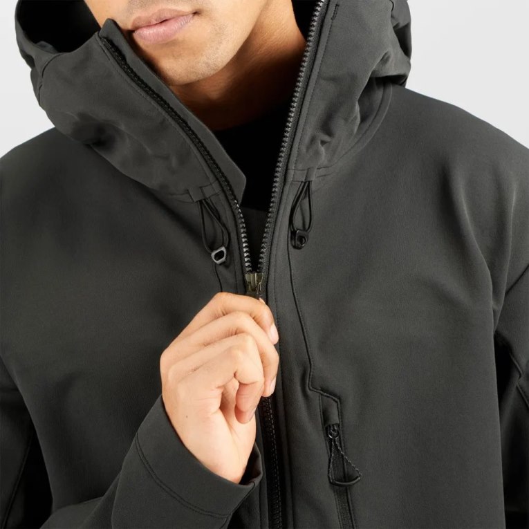 Salomon Outpeak Softshell Full Zip Men's Jackets Black | 593-FWIJKS