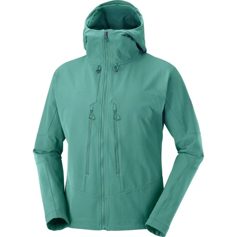 Salomon Outpeak Softshell Full Zip Men's Jackets Turquoise | 652-QJZPBE