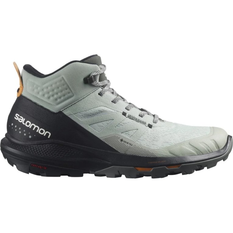 Salomon Outpulse Mid GTX Men\'s Hiking Boots Mint / Black | 604-YFXMNQ