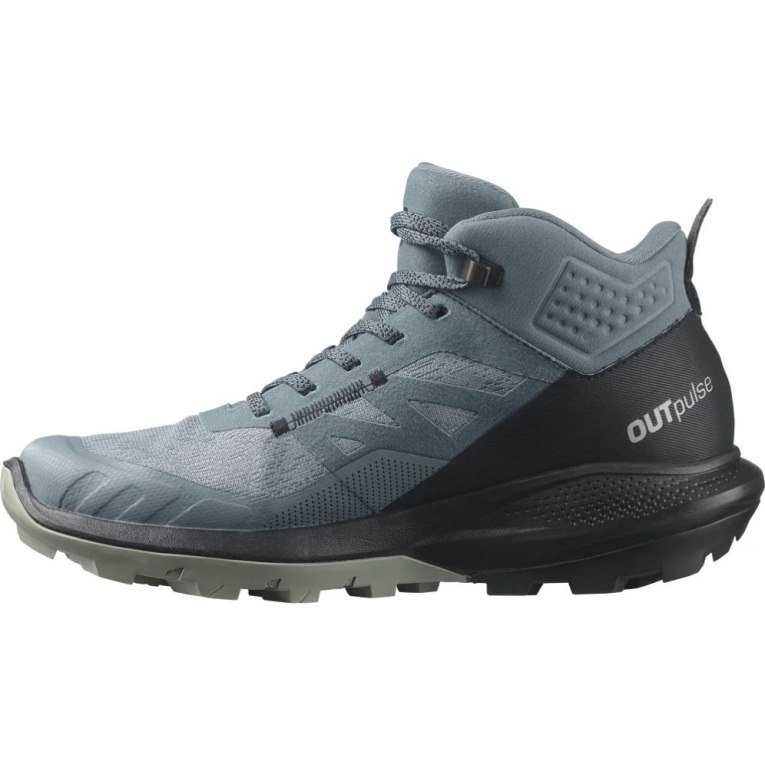 Salomon Outpulse Mid GTX Women's Hiking Boots Turquoise / Black | 132-VFMINU