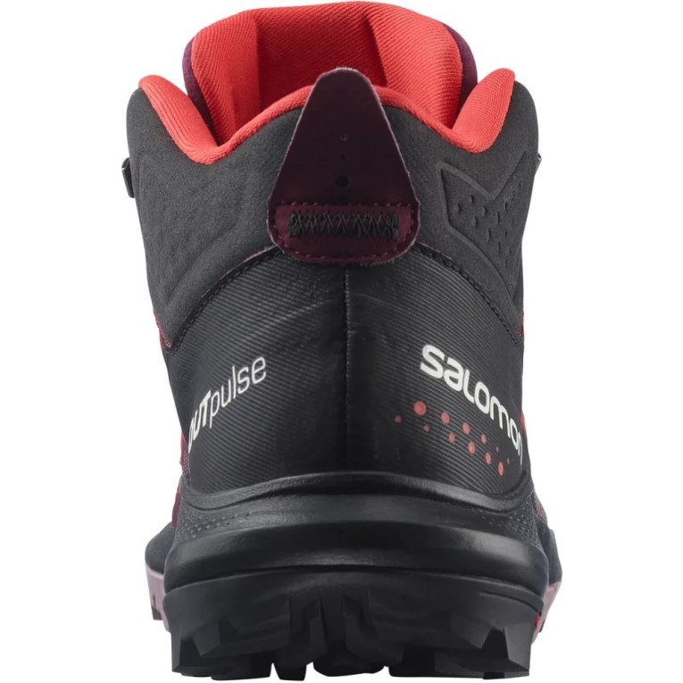 Salomon Outpulse Mid GTX Women's Hiking Boots Fuchsia / Red / Black | 634-QVWAXH