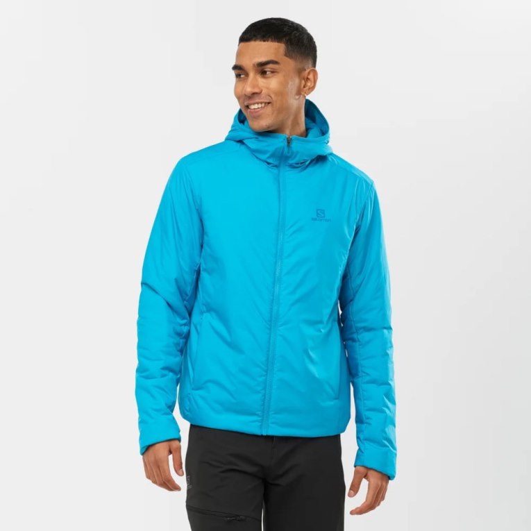 Salomon Outrack Men\'s Insulated Jackets Turquoise | 947-DYVSPT