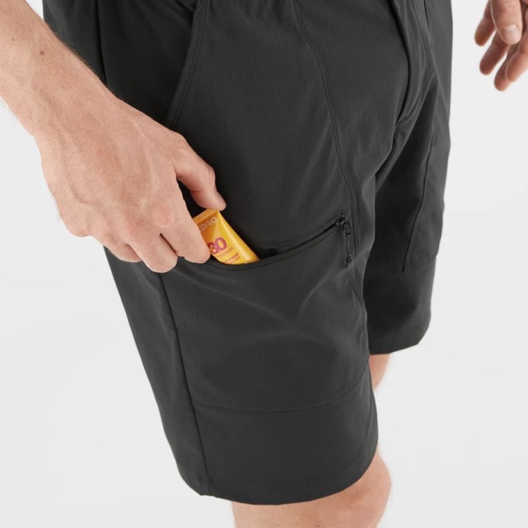 Salomon Outrack Men's Shorts Black | 681-SAQOBJ