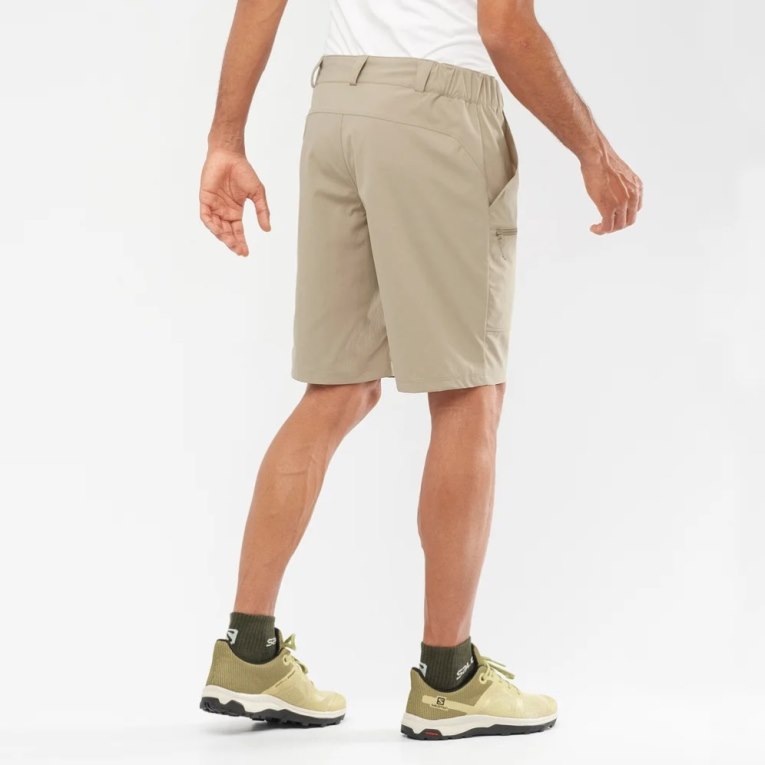 Salomon Outrack Men's Shorts Khaki | 240-YKLEVS