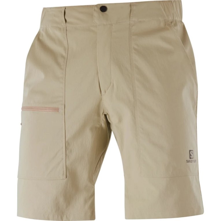 Salomon Outrack Men's Shorts Khaki | 240-YKLEVS