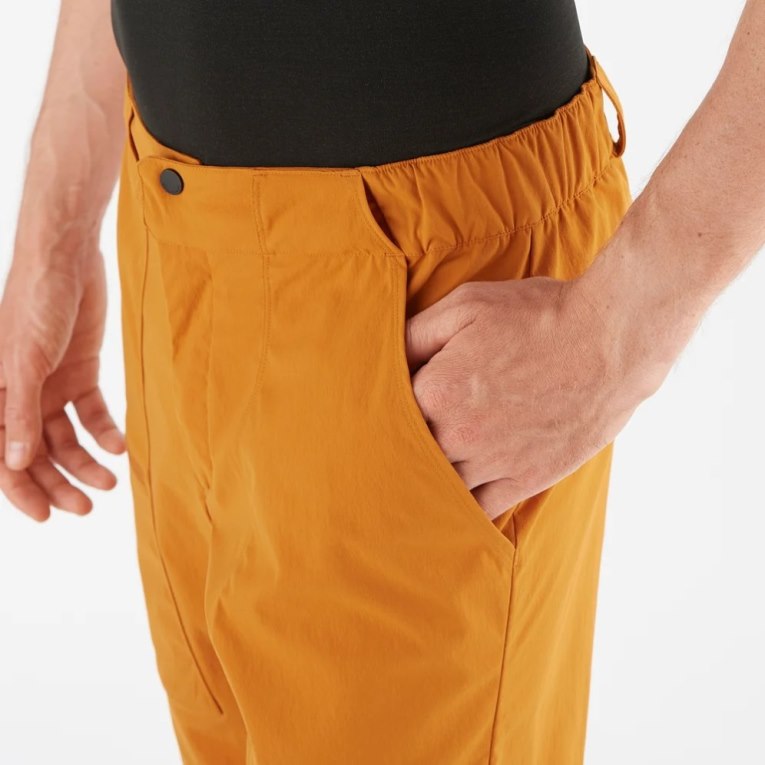 Salomon Outrack Men's Shorts Yellow | 617-HMKXJW