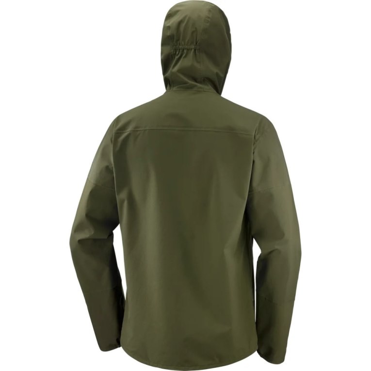 Salomon Outrack Waterproof 2.5L Men's Shell Jackets Olive | 076-ZDHKNF