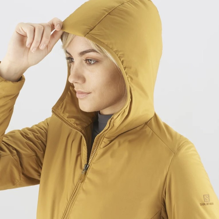 Salomon Outrack Women's Insulated Jackets Yellow | 598-NPSLWM