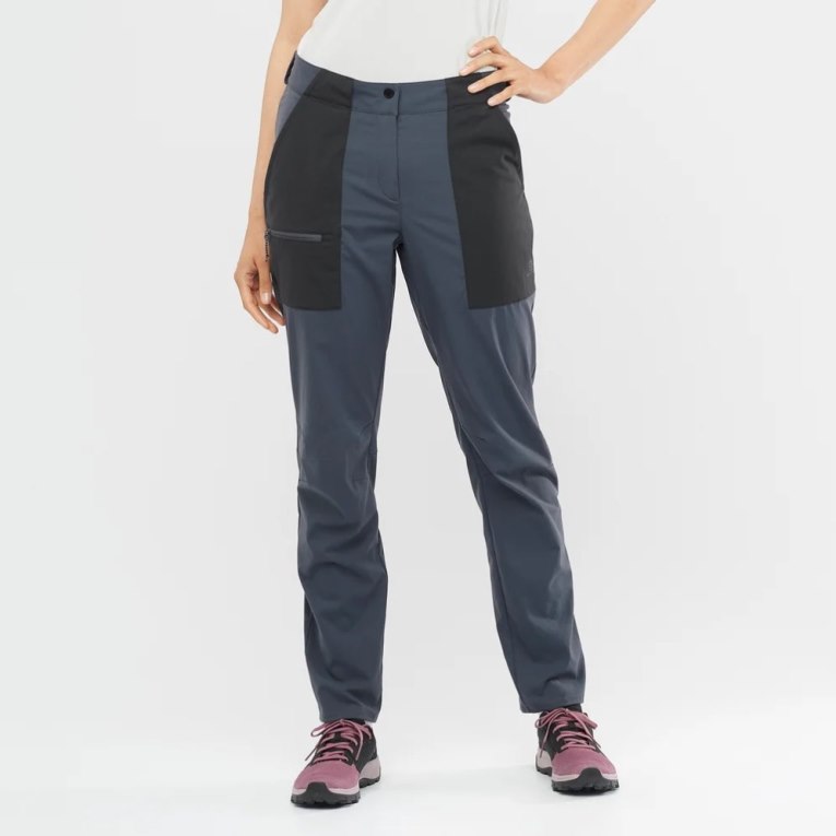 Salomon Outrack Women\'s Sport Pants Navy | 286-NKRWSJ