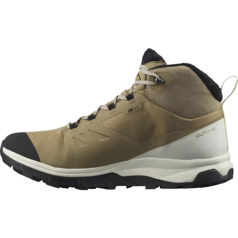 Salomon Outsnap CSWP Men's Winter Boots Olive | 610-POSZBN