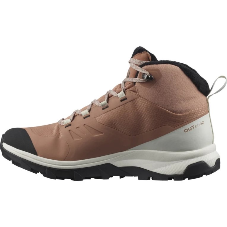 Salomon Outsnap CSWP Women's Winter Boots Brown | 275-PMSJCR