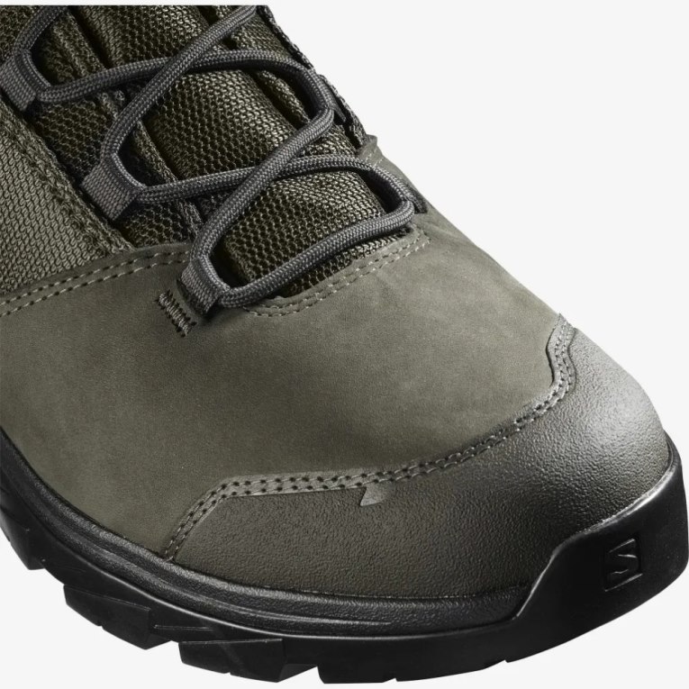 Salomon Outward GTX Men's Hiking Boots Olive | 964-HTAEBL