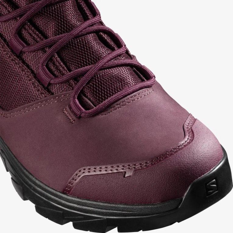 Salomon Outward GTX Women's Hiking Boots Burgundy | 490-KEWMVN