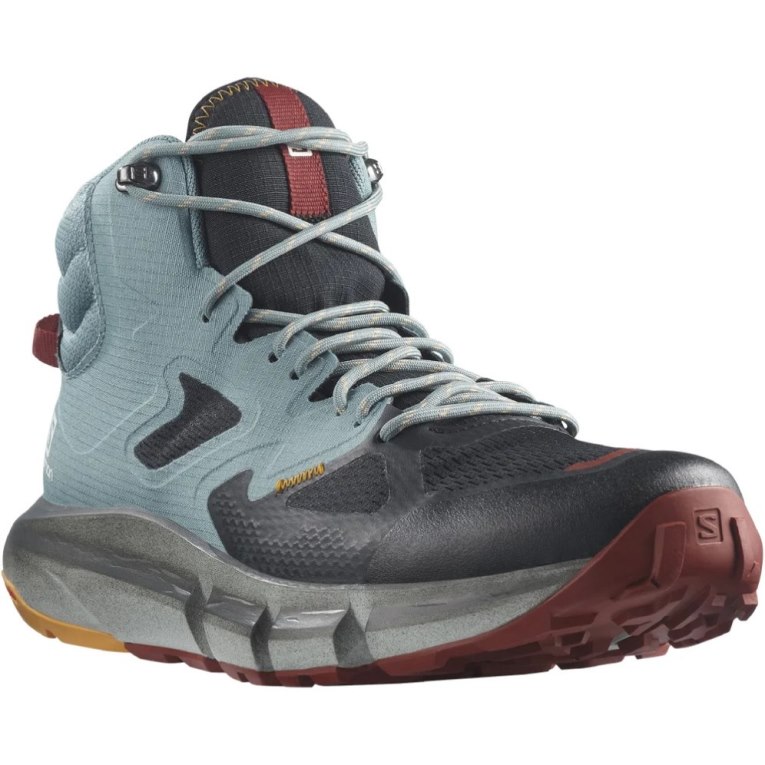 Salomon Predict Hike Mid GTX Men's Hiking Boots Turquoise / Black | 842-UOFJTR