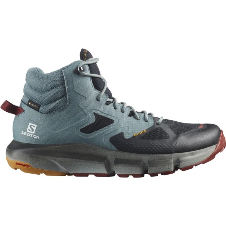 Salomon Predict Hike Mid GTX Men\'s Hiking Boots Turquoise / Black | 842-UOFJTR