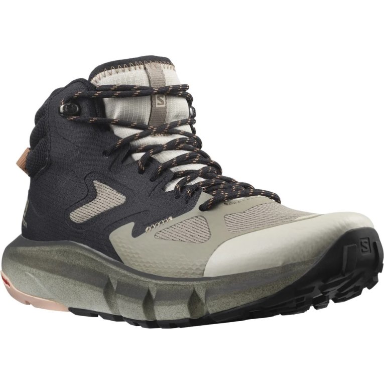 Salomon Predict Hike Mid GTX Women's Hiking Boots Black / Khaki | 162-UDRJTG