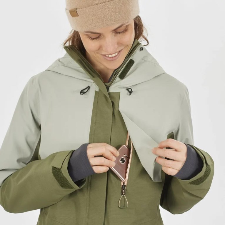 Salomon Proof Light Insulated Hoodie Women's Ski Jackets Mint / Olive | 521-KEGDNI