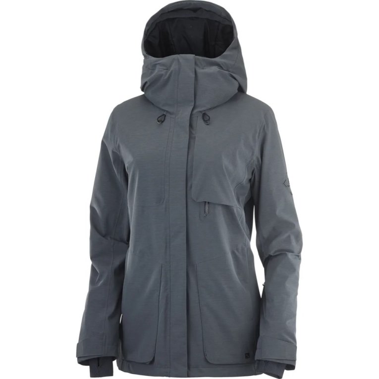 Salomon Proof Light Insulated Hoodie Women's Ski Jackets Black | 965-KQACEN