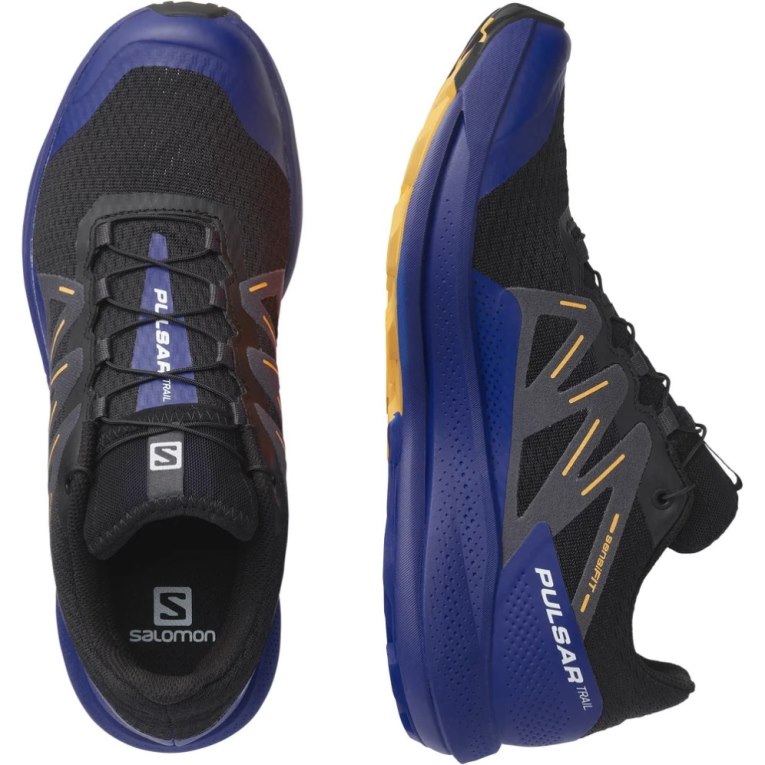 Salomon Pulsar Men's Trail Running Shoes Blue / Black | 079-KTNREC