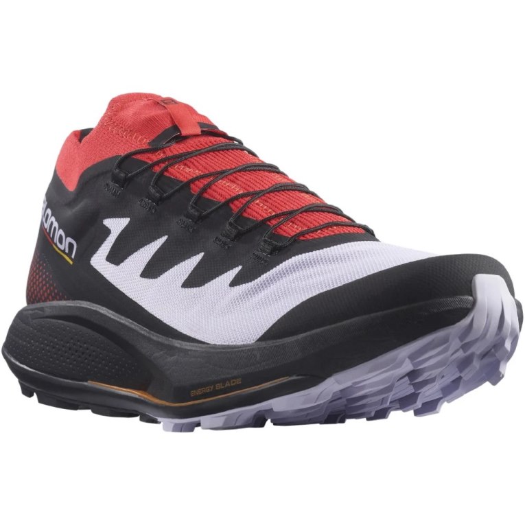 Salomon Pulsar Pro Men's Trail Running Shoes Black / Red / Lavender | 961-FGOHAN