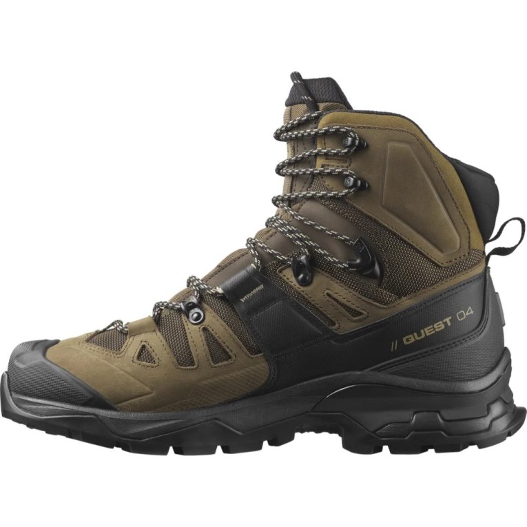 Salomon Quest 4 GTX Men's Hiking Boots Olive | 350-GMAWEF