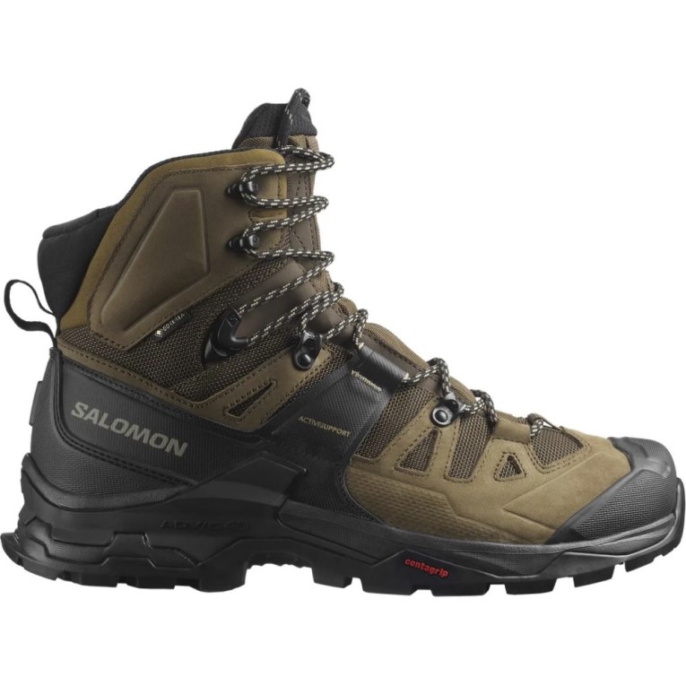 Salomon Quest 4 GTX Men\'s Hiking Boots Olive | 350-GMAWEF