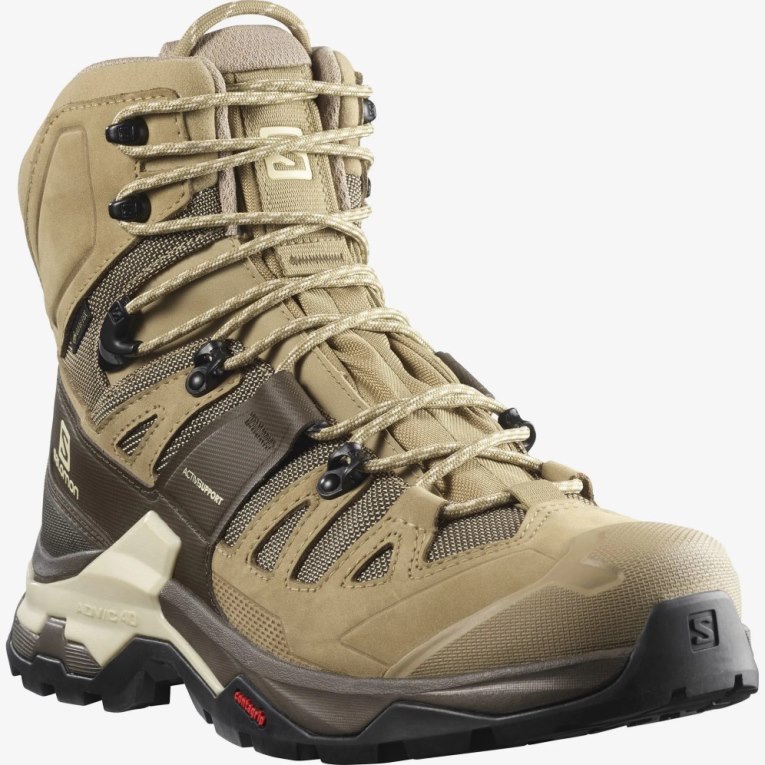 Salomon Quest 4 GTX Men's Hiking Boots Olive | 568-MHXBPL