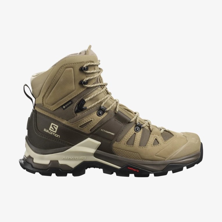 Salomon Quest 4 GTX Men\'s Hiking Boots Olive | 568-MHXBPL