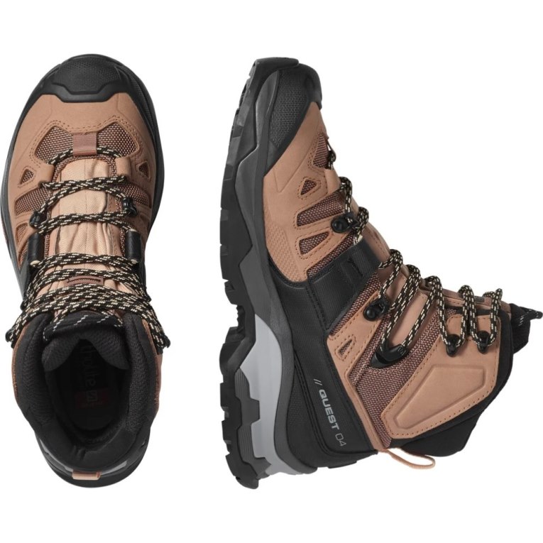 Salomon Quest 4 GTX Women's Hiking Boots Brown / Black | 680-ASXCTD