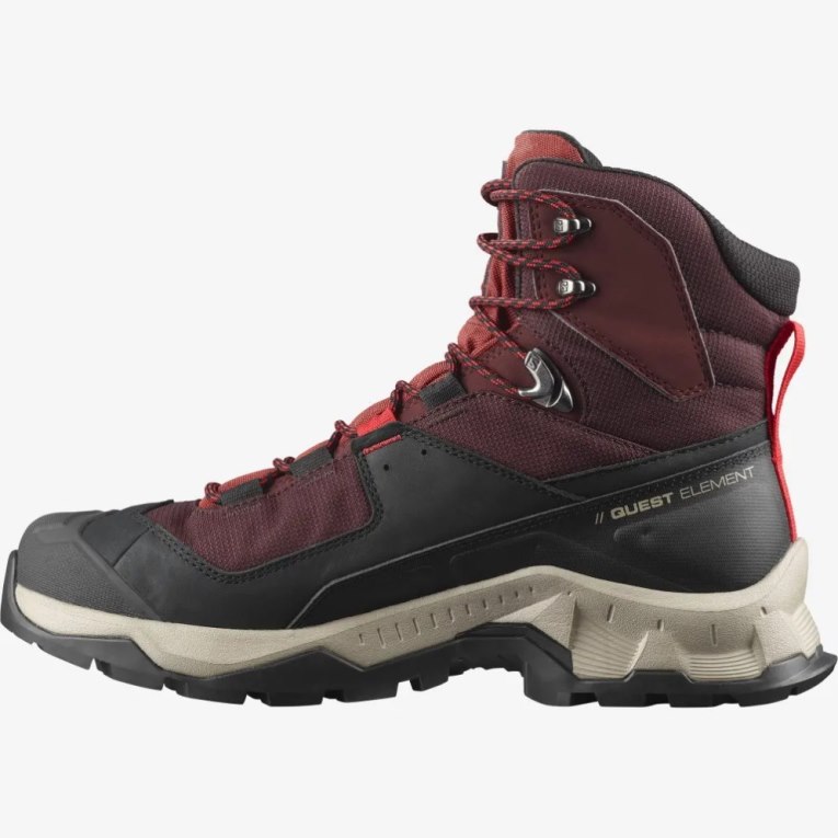 Salomon Quest Element GTX Men's Hiking Boots Burgundy / Black | 015-GDXVTP