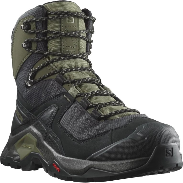 Salomon Quest Element GTX Men's Hiking Boots Black / Olive | 892-JUQDFN