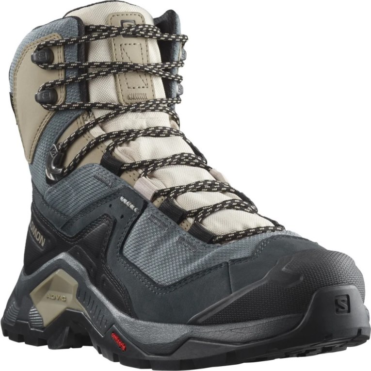 Salomon Quest Element GTX Women's Hiking Boots Grey / Black / Khaki | 054-NCKQPW