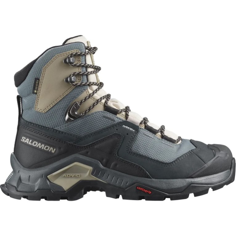 Salomon Quest Element GTX Women\'s Hiking Boots Grey / Black / Khaki | 054-NCKQPW