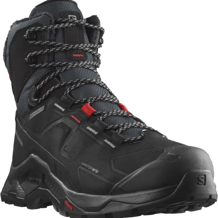 Salomon Quest Winter Thinsulate Climasalomon Waterproof Men's Winter Boots Black | 410-MZLPEN