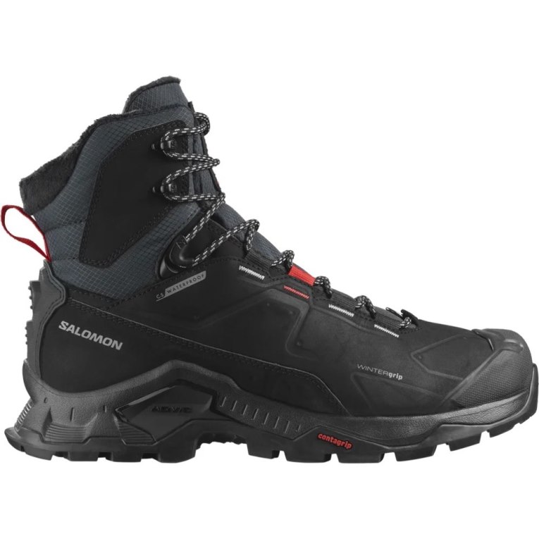 Salomon Quest Winter Thinsulate Climasalomon Waterproof Men\'s Winter Boots Black | 410-MZLPEN