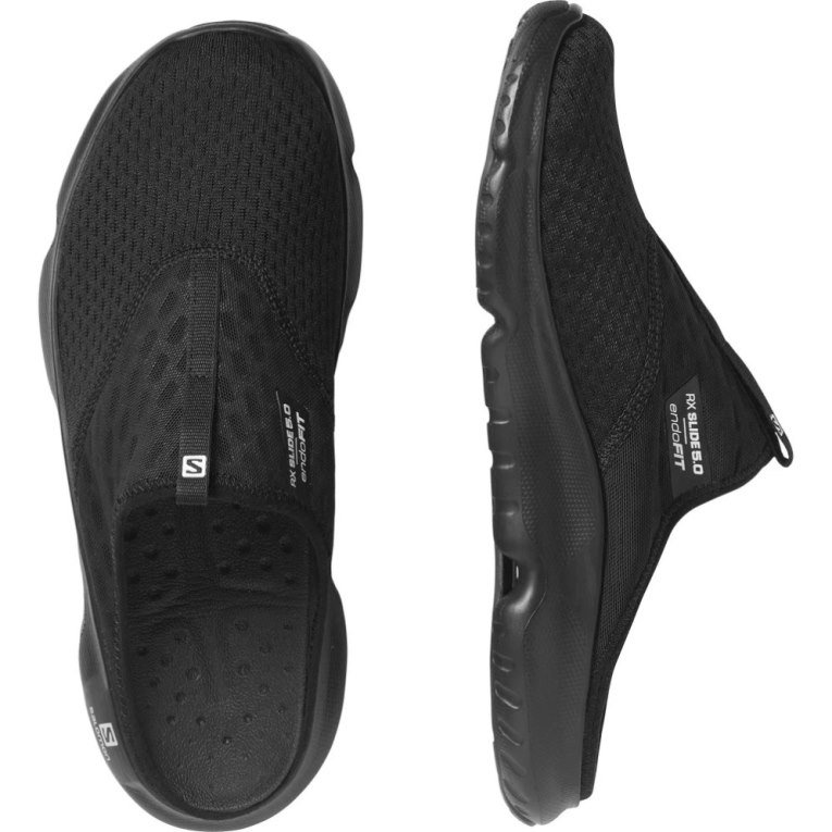 Salomon Reelax 5.0 Men's Slides Black | 865-DQVYIO