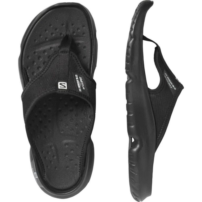 Salomon Reelax Break 5.0 Men's Flip Flops Black | 520-AWNFMT